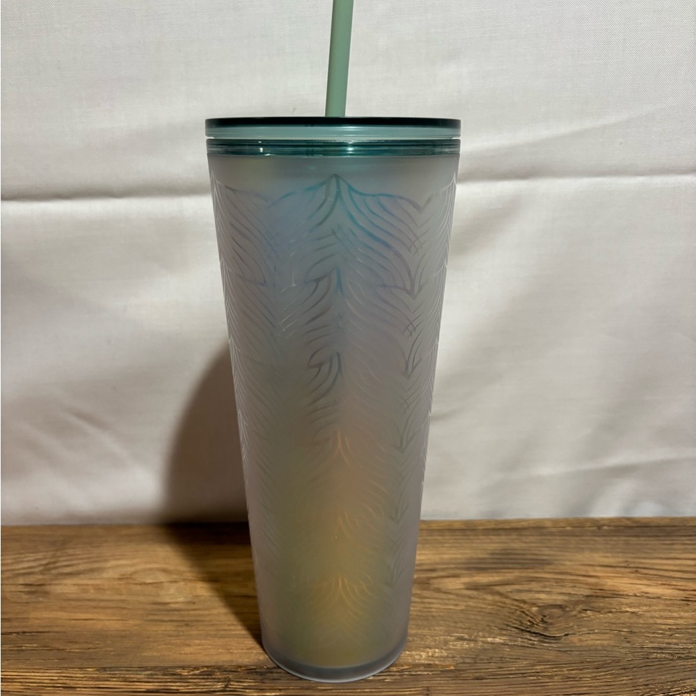 Starbucks Frosted Tumbler with‎ Green Straw - Picture 2 of 5